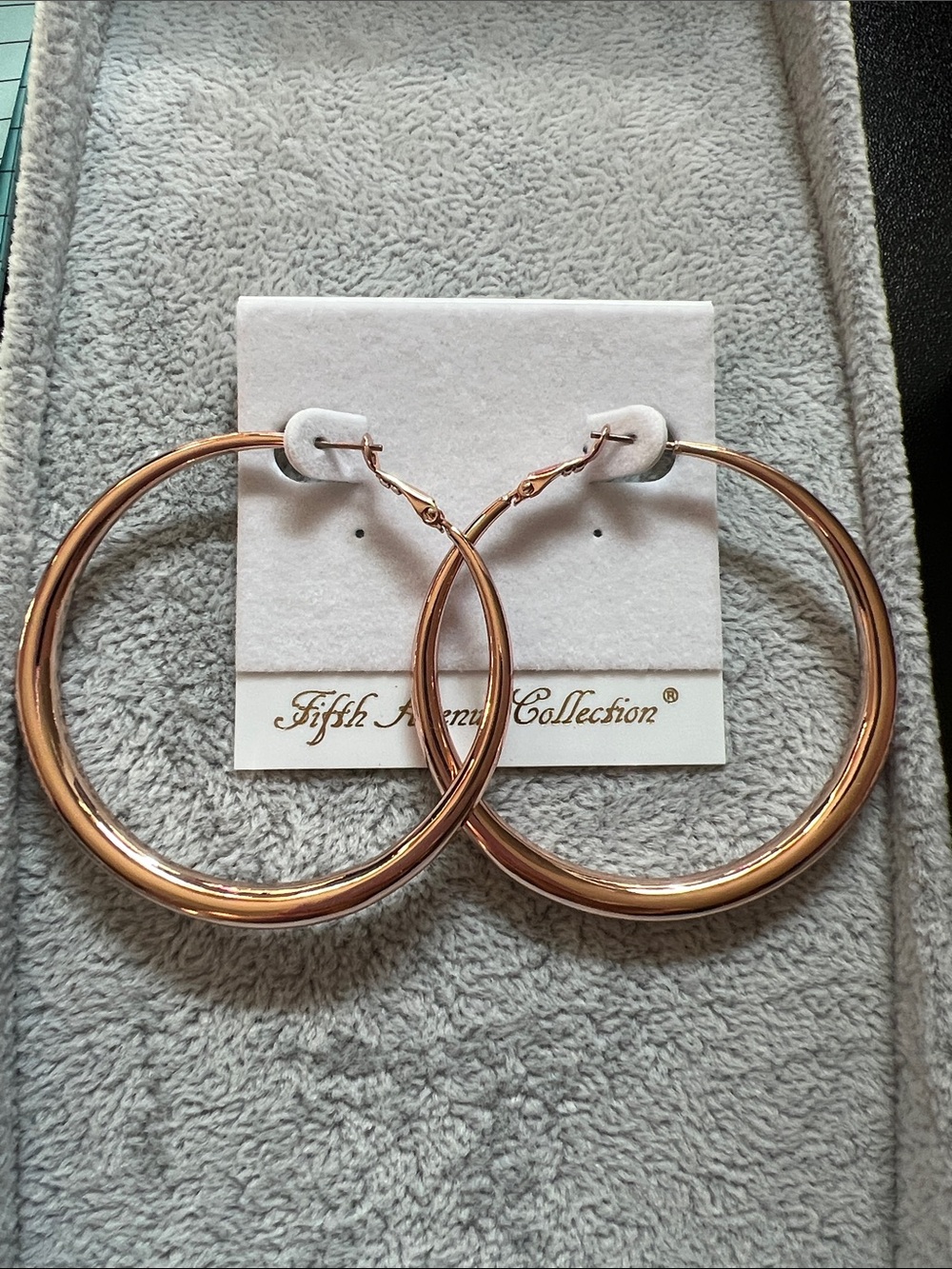 Fifth Avenue Collection Rose Gold Hoop Earrings
